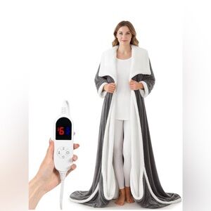 DAILYLIFE Wearable Heated Blanket with Foot Pocket, 52"x72" Electric Blanket